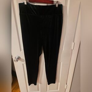 Green Velvet Leggings